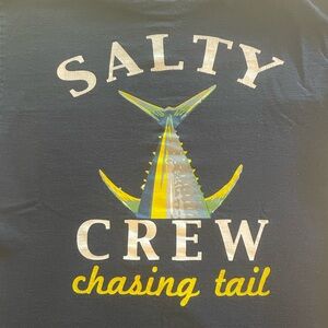 Salty Crew Navy Blue Tee with Fish Tail Graphic